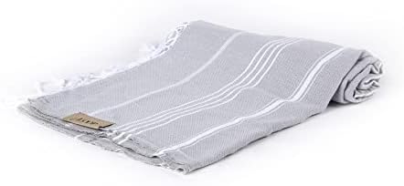 Loop Linen Turkish Beach Towel - Grey