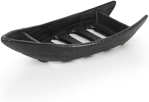 DreamsEden Cast Iron Boat Soap Holder Antique Black