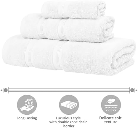 Superior 12-Piece Cotton Face Towel Set White