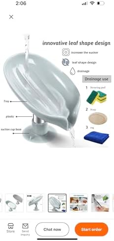 Leaf Shape Drain Soap Holder 2 Pack Grey 1