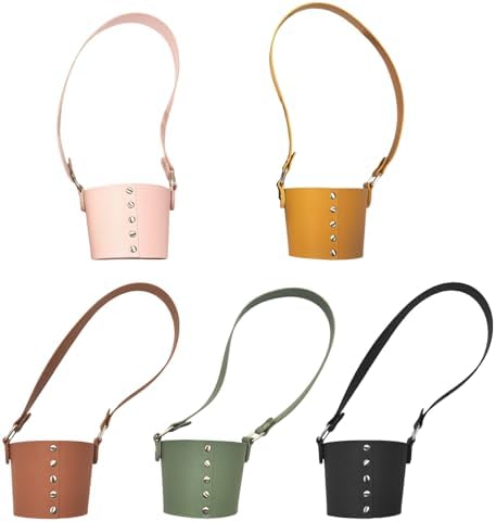 Wengjack Leather Coffee Sleeve Cup Holder Outdoor Portable