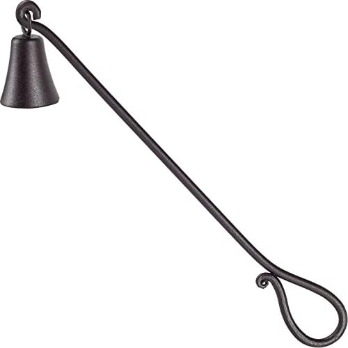 RTZEN Rustic Bell Candle Snuffer - Unique Black Matte Wrought Iron