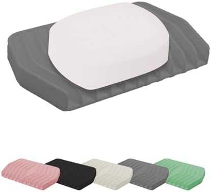 KIACFFH Silicone Soap Dish with Drainage for Kitchen and Shower