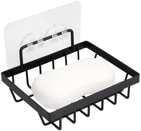 QIVANLIFE Soap Dish Holder 1 Black 3