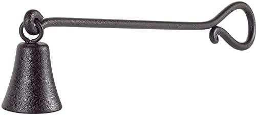 RTZEN Rustic Bell Candle Snuffer - Unique Black Matte Wrought Iron