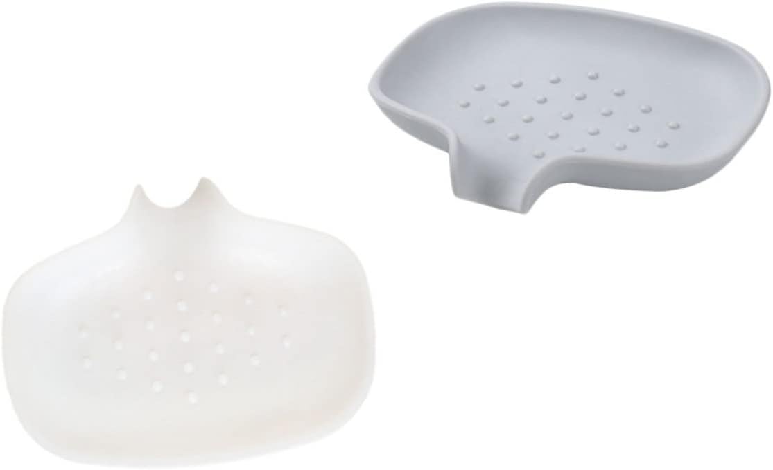 2pcs Portable Leak-Proof Soap Case with Anti-Slip Drainage
