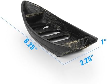 DreamsEden Cast Iron Boat Soap Holder Antique Black