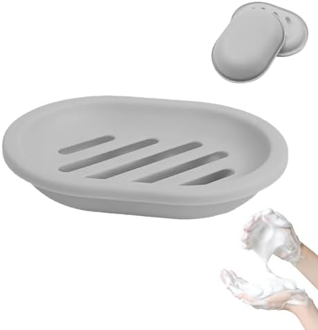 Sturdy Soap Holder with Drain 52x398x1 Inch Gray