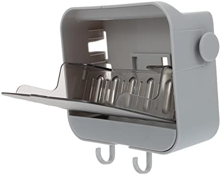 MAGICLULU 2 Hook Wall Mount Soap Dish for Bathroom and Kitchen