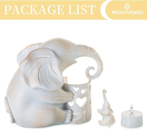 Romadedi Elephant Candle Holder for Mom