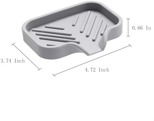 HiQiMi 2 Pack Soap Dish and Sponge Holder Set