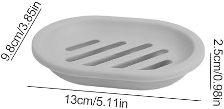 Sturdy Soap Holder with Drain 52x398x1 Inch Gray