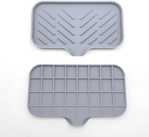 Lamphle Drain Mat Silicone Multi-Use Anti-Skid Soap Holder