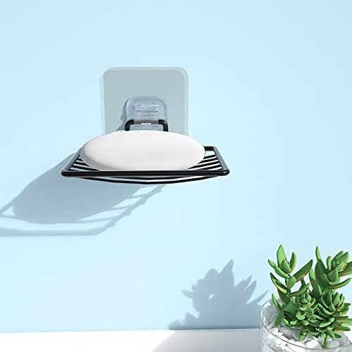 Laigoo 2Pcs Shower Soap Dish Stainless Steel Holder Black