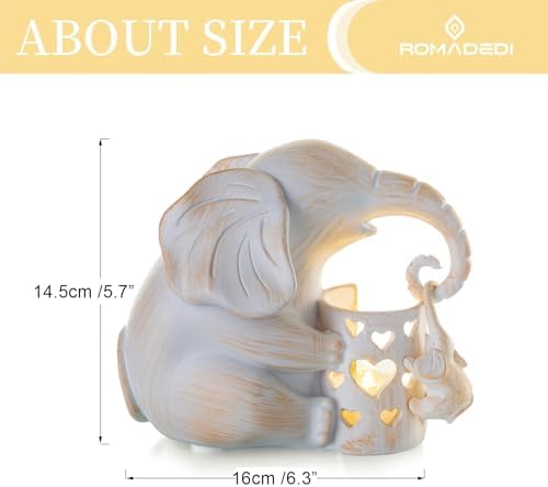 Romadedi Elephant Candle Holder for Mom