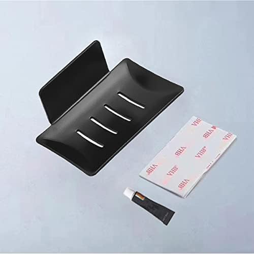 Lancher Soap Rack Adhesive Bath Holder - Black 1