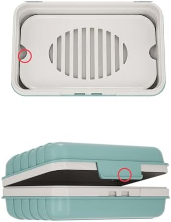 REElua Bathroom Soap Dish with Leak-Proof Lid