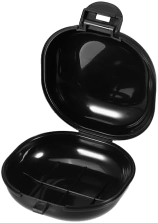 VOCOSTE Travel Soap Dish with Lock and Cover Black