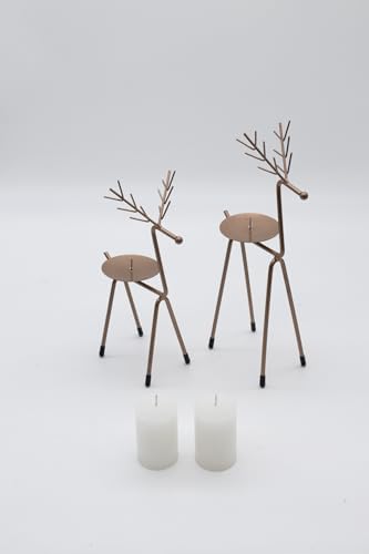 Marco Paul Reindeer Candle Holder Set 2pc