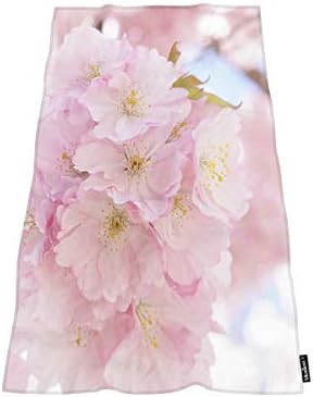 Moslion Comfy Bath Towel with Pink Flowers