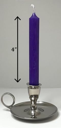 Biedermann Sons Purple Taper Candles 4-Inch 20-Count Box 1