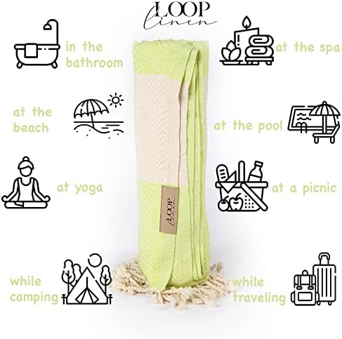 Loop Linen Cotton Beach Towel - Large Soft Stylish