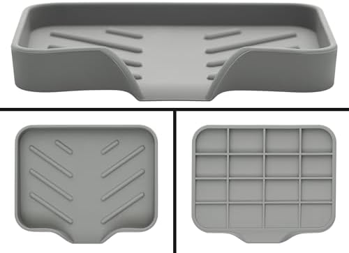 AG Company Silicone Soap Bar Holder - Premium Gray Self-Draining