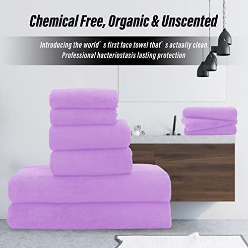 MOONQUEEN Ultra Soft Towel Set 6 Pcs Purple
