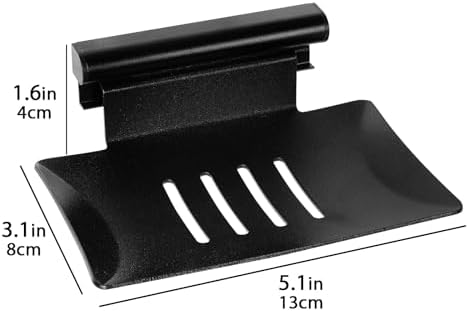 LUEXBOX Detachable Soap Dish 4 Slot Wall Mount Stainless Steel