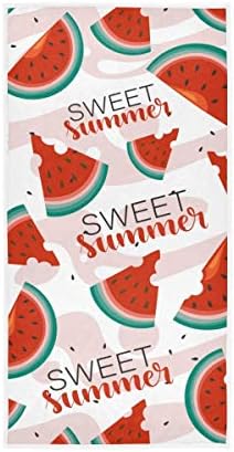 Exnundod Red Watermelon Pattern Bath Towel
