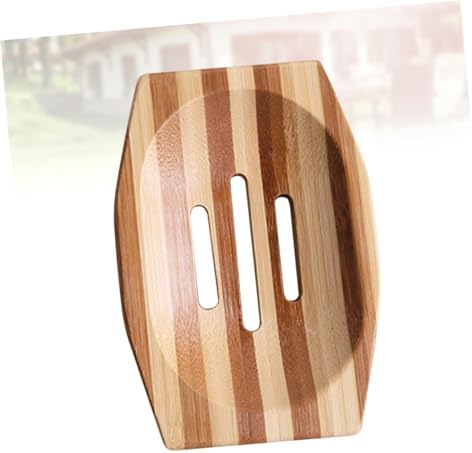 COSMEVIVI 1pc Natural Wood Soap Dish Retro Design