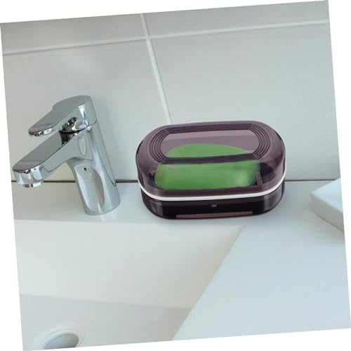 Alipis Portable Soap Holder with Lid Dual Drainage Travel Storage Box