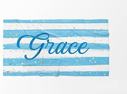 Custom Beach Towel - Personalized with Name Initials