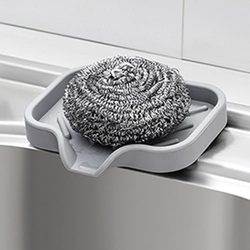 Durable Silicone Soap Dish with Drain Spout