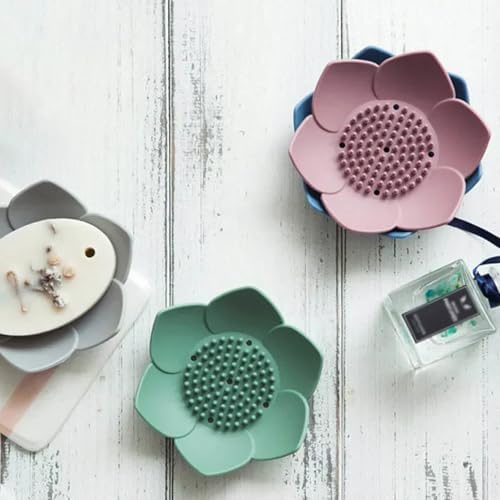 QUARK Lotus Shape Silicone Soap Holder