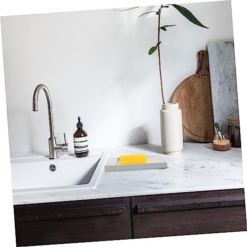 PRETYZOOM 2-Piece Self-Draining Soap Dish for Countertop Bathrooms and Kitchens
