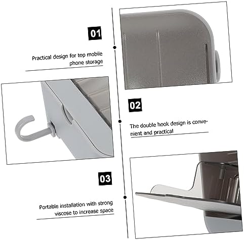 Convenient Storage Mounted Soap Dish With 2 Hooks Waterproof Ventilated Design