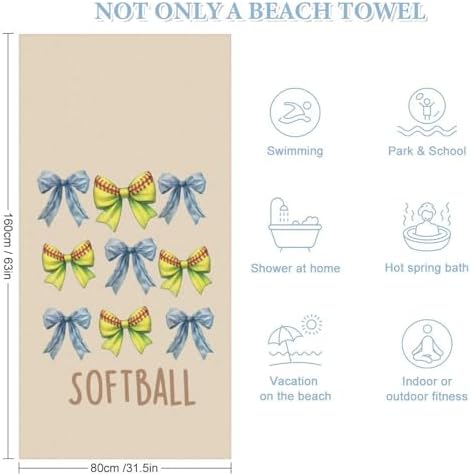 Soft Fluffy Oversized Beach Towel 32x64 Inch Microfiber