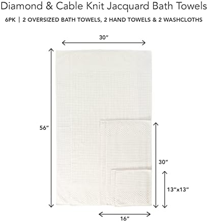 TexereSilk Organic Cotton Diamond Jacquard Towel Set