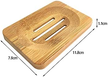 HUKK Bamboo Soap Dish with Drainage and Style