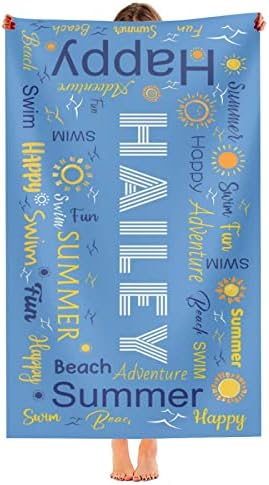 Personalized Beach Towel with Name Text 1
