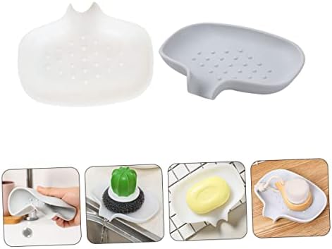 2pcs Portable Leak-Proof Soap Case with Anti-Slip Drainage
