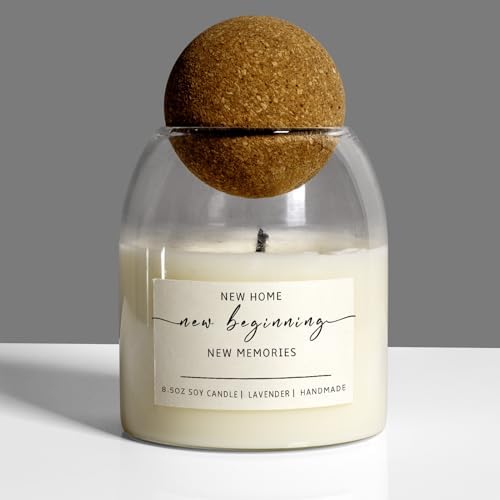 Anforsun House Warming Gift - 60 Hour Soy Candle with Lavender Scent