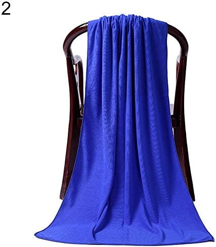 Large Solid Color Microfiber Beach Towel Sheet Blue