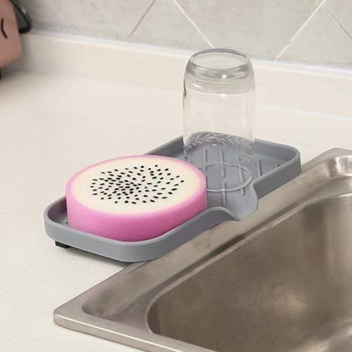 Durable Silicone Soap Dish with Drain Spout
