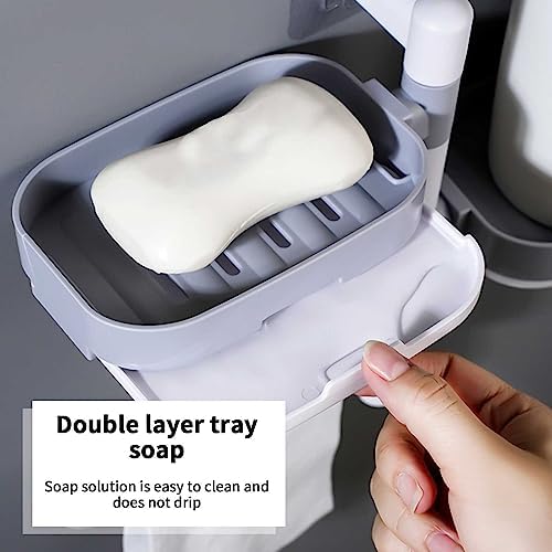 Self Draining Soap Dish for Shower Bathroom and Kitchen Sink