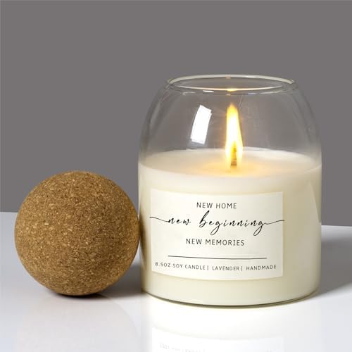 Anforsun House Warming Gift - 60 Hour Soy Candle with Lavender Scent