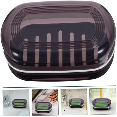 STOBAZA Leakproof Travel Soap Dish with Lid for Camping and Bathroom