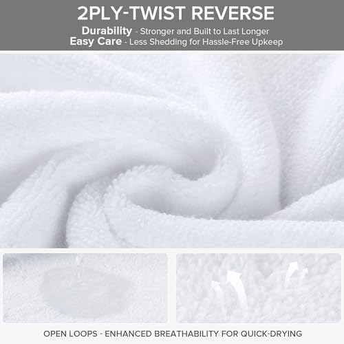 Comfort Spaces Extra Large 4-Piece Bath Towel Set 30x60