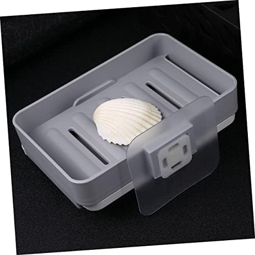 Wall-Mounted Draining Soap Dish Holder - Dark Grey Single Layer